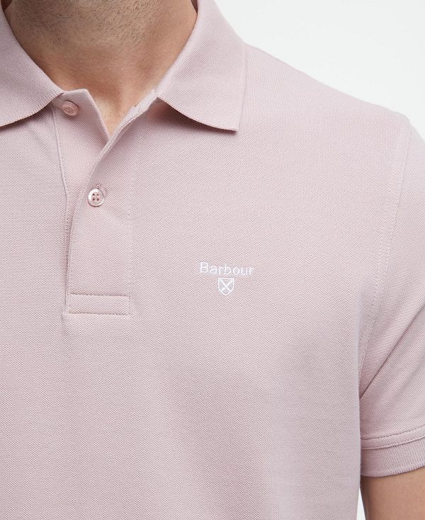 Barbour Lightweight Sports Short-sleeved Polo Shirt Pink Quartz | BABO88211