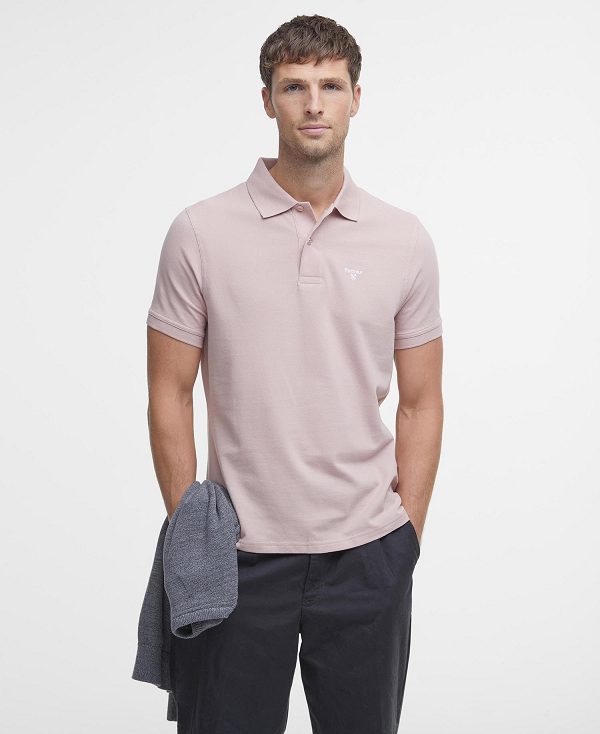 Barbour Lightweight Sports Short-sleeved Polo Shirt Pink Quartz | BABO88211