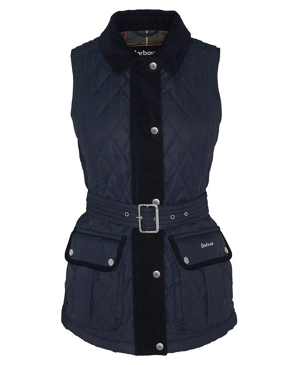 Barbour Lily Belted Gilet Navy | BABO89445