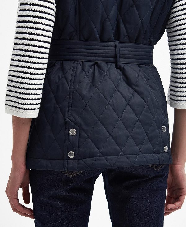 Barbour Lily Belted Gilet Navy | BABO89445