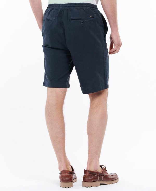 Barbour Linen Cotton Mix Shorts City Navy | BABO88750