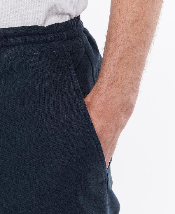 Barbour Linen Cotton Mix Shorts City Navy | BABO88750