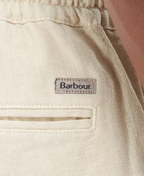 Barbour Linen Cotton Mix Shorts Military Green | BABO88745