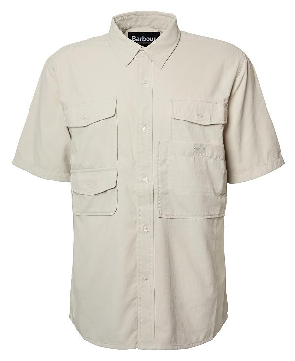 Barbour Lisle Safari Oversized Short-sleeved Shirt Mist | BABO87754