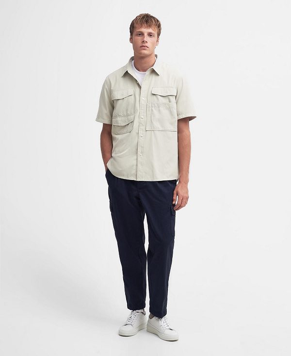 Barbour Lisle Safari Oversized Short-sleeved Shirt Mist | BABO87754