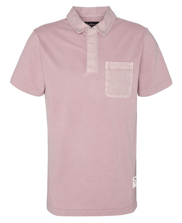 Barbour Liverton Short-sleeved Polo Shirt Pink Quartz | BABO88179