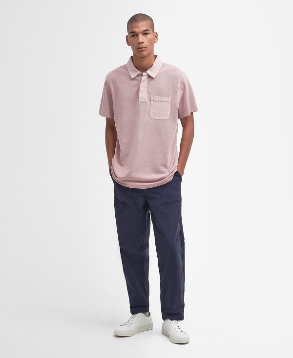 Barbour Liverton Short-sleeved Polo Shirt Pink Quartz | BABO88179