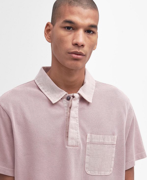 Barbour Liverton Short-sleeved Polo Shirt Pink Quartz | BABO88179