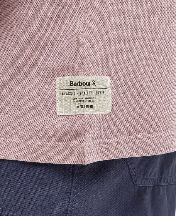 Barbour Liverton Short-sleeved Polo Shirt Pink Quartz | BABO88179