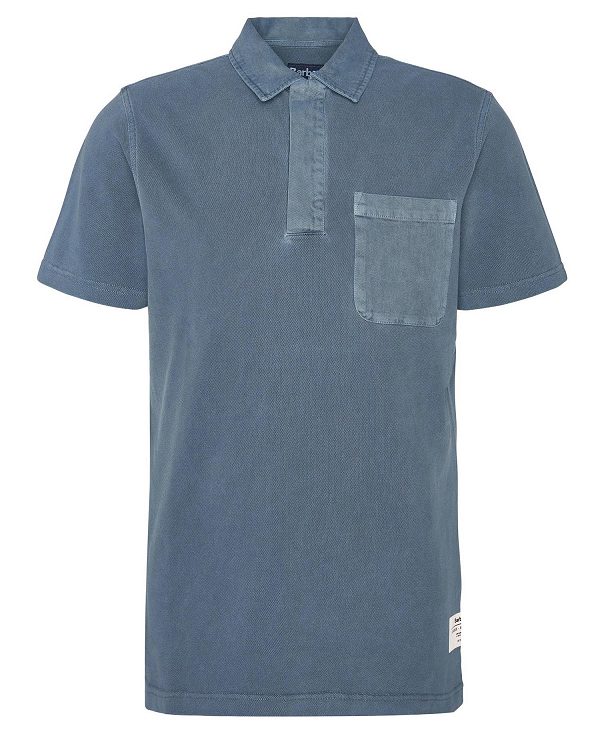 Barbour Liverton Short-sleeved Polo Shirt Dark Slate | BABO88181