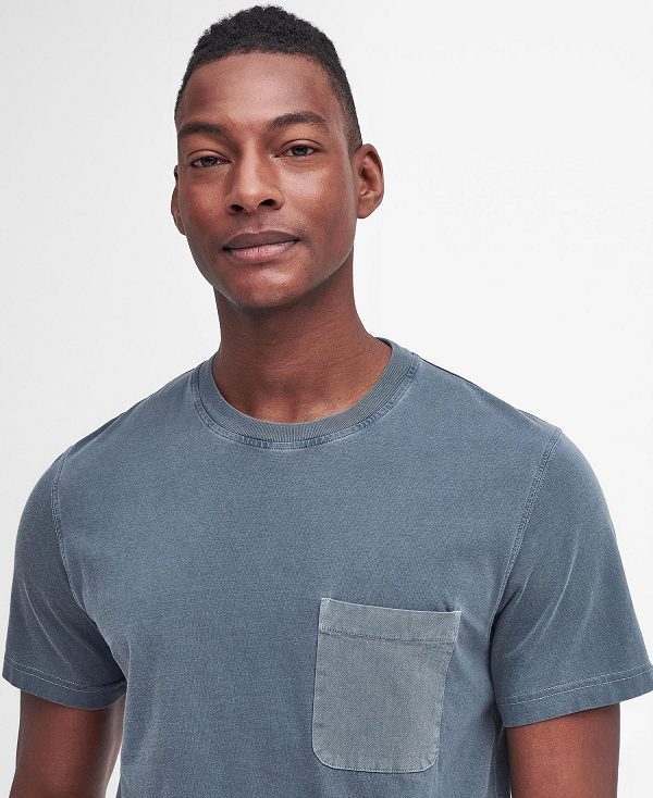 Barbour Liverton T-shirt Dark Slate | BABO88357