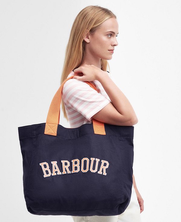 Barbour Logo Beach Bag Black | BABO89975