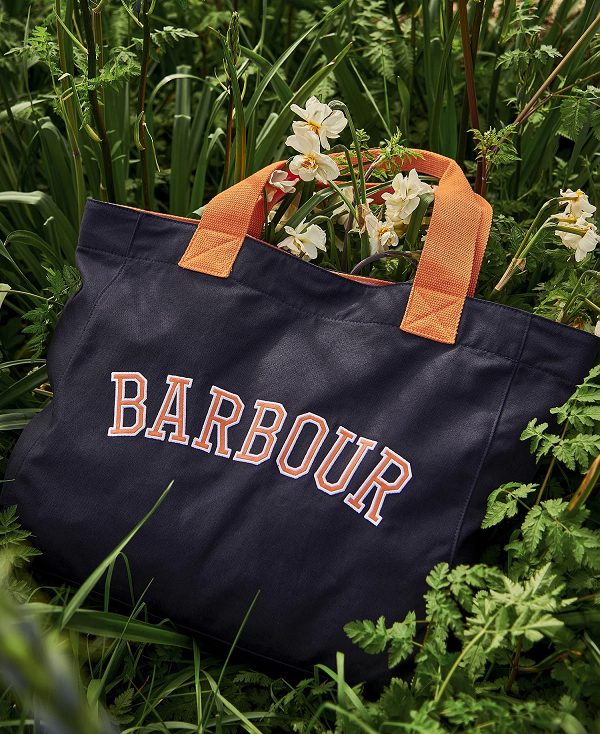 Barbour Logo Beach Bag Black | BABO89975