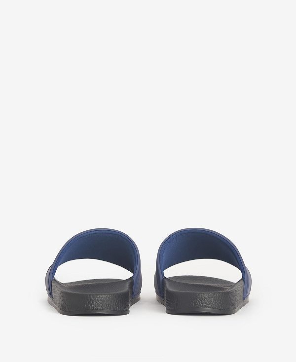 Barbour Logo Sliders Cobalt/Grey | BABO88884