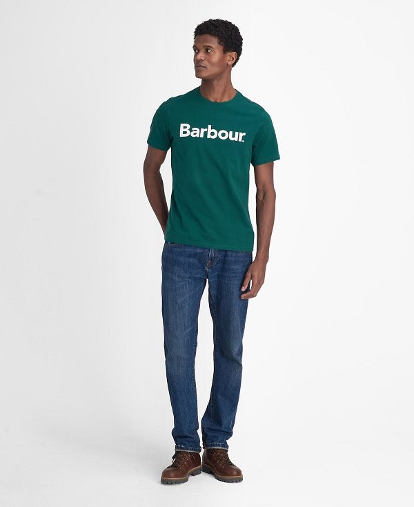 Barbour Logo T-shirt Evergreen | BABO88380