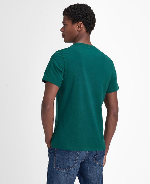 Barbour Logo T-shirt Evergreen | BABO88380