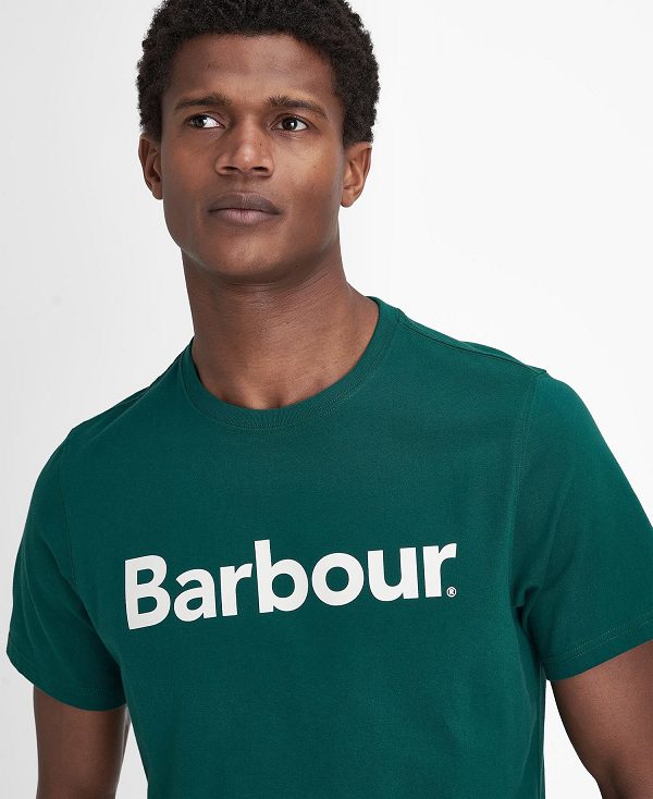 Barbour Logo T-shirt Evergreen | BABO88380