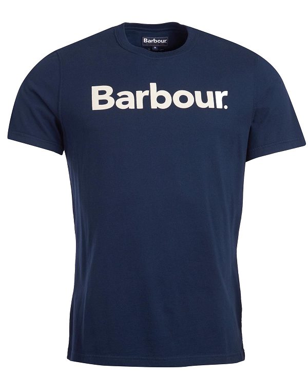 Barbour Logo T-shirt New Navy | BABO88285