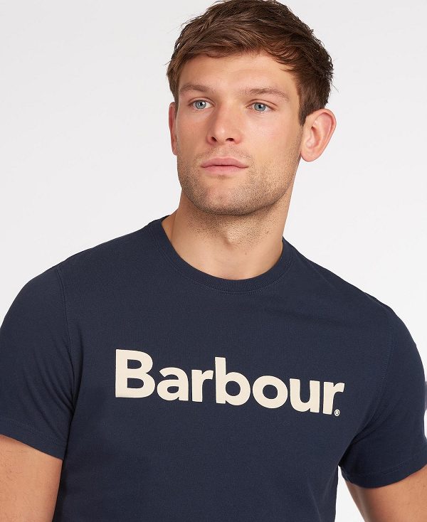 Barbour Logo T-shirt New Navy | BABO88285