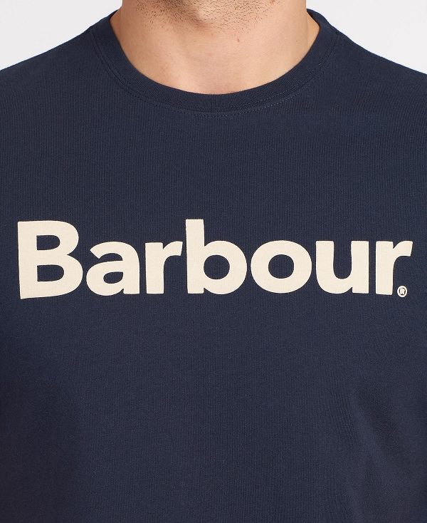 Barbour Logo T-shirt New Navy | BABO88285