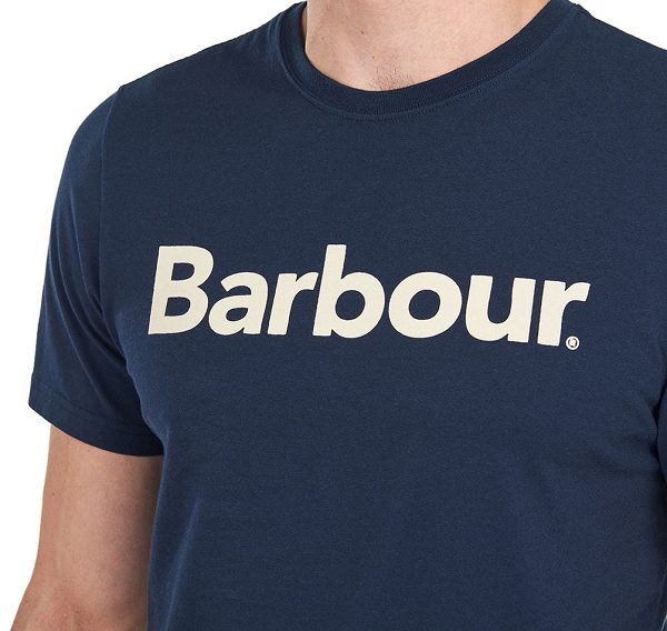 Barbour Logo T-shirt New Navy | BABO88285