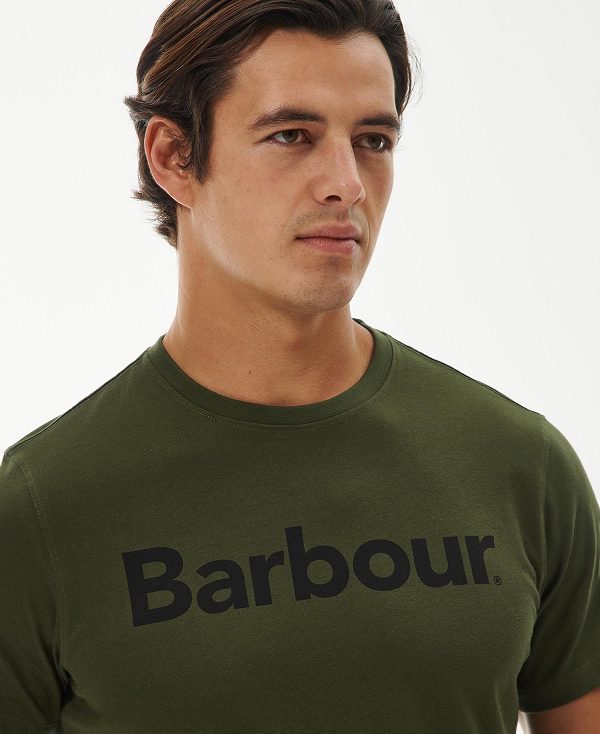 Barbour Logo T-shirt Olive | BABO88388