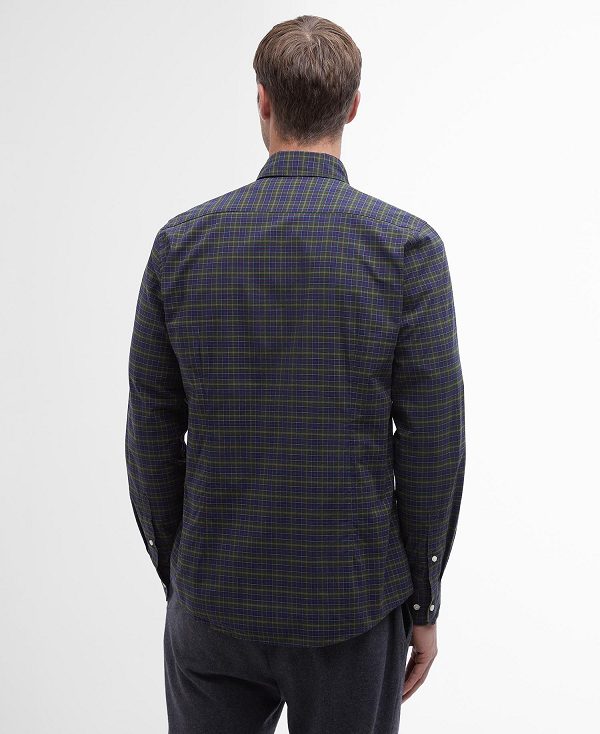 Barbour Lomond Tailored Fit Shirt Midnight Tartan | BABO87853