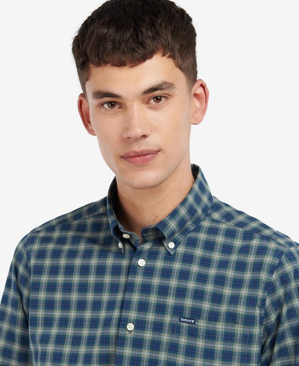 Barbour Lomond Tailored Long-sleeved Shirt Amble Sand Tartan | BABO87626