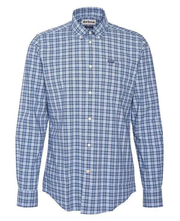 Barbour Lomond Tailored Long-sleeved Shirt Berwick Blue Tartan | BABO87720