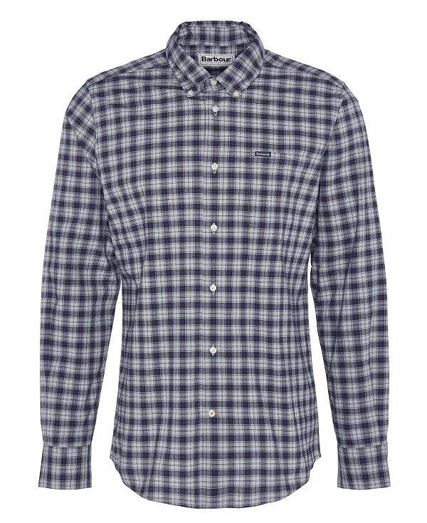 Barbour Lomond Tailored Long-sleeved Shirt Blue | BABO87854