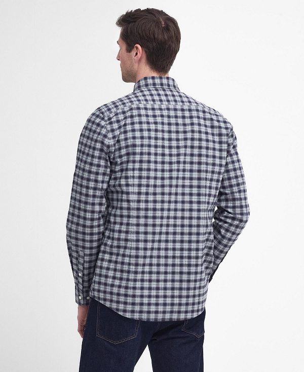 Barbour Lomond Tailored Long-sleeved Shirt Blue | BABO87854