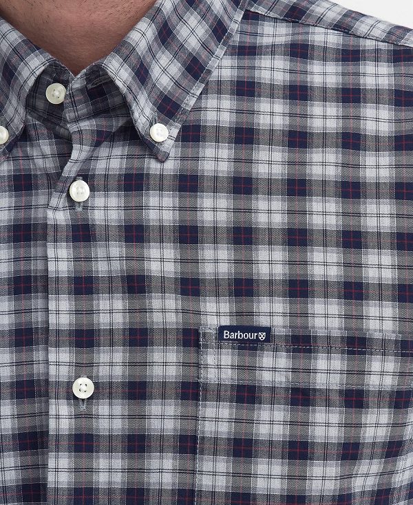 Barbour Lomond Tailored Long-sleeved Shirt Blue | BABO87854