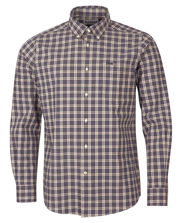 Barbour Lomond Tailored Shirt Winter Red Tartan | BABO87617