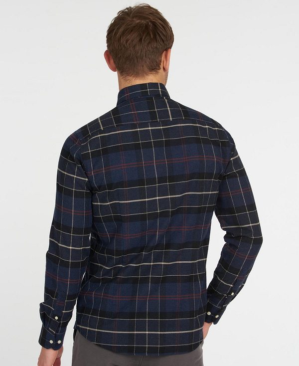 Barbour Lutsleigh Shirt Navy Marl | BABO87832