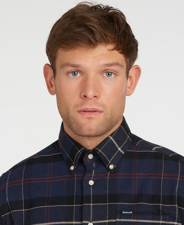 Barbour Lutsleigh Shirt Navy Marl | BABO87832