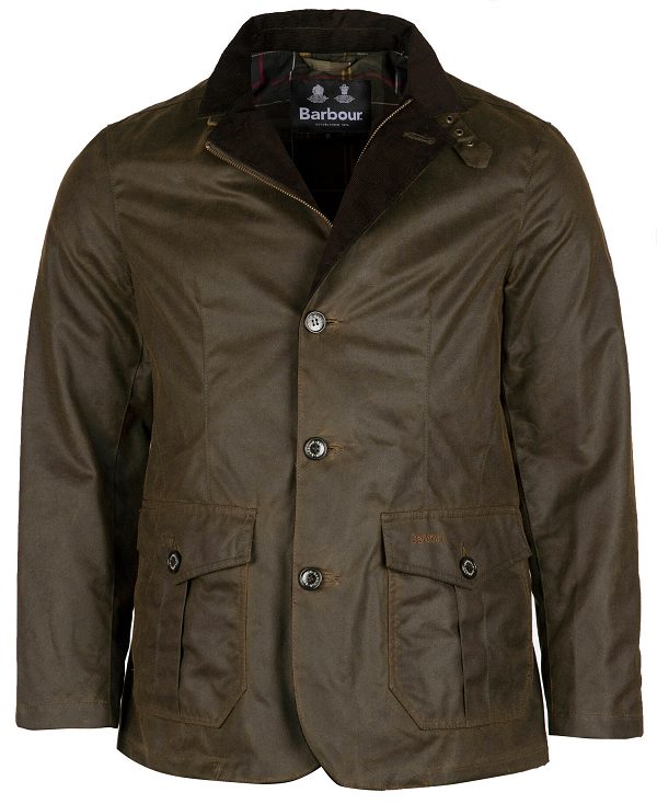 Barbour Lutz Wax Jacket Olive | BABO87237