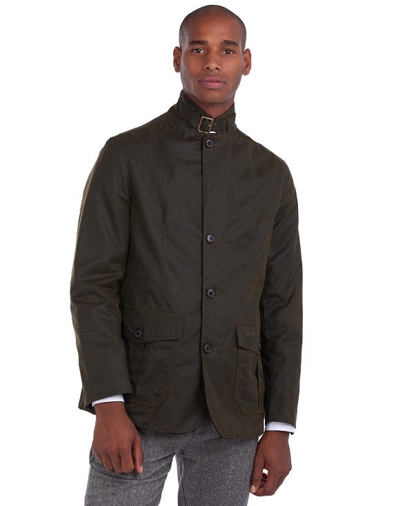 Barbour Lutz Wax Jacket Olive | BABO87237