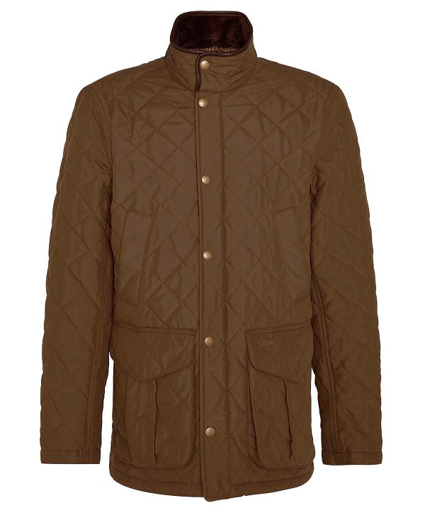 Barbour Lydford Tattersall Quilted Jacket Dark Sand | BABO87363