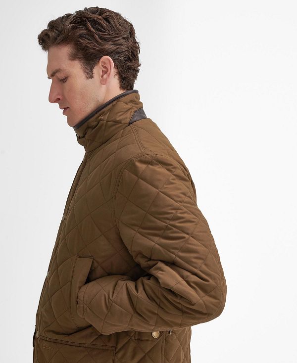 Barbour Lydford Tattersall Quilted Jacket Dark Sand | BABO87363