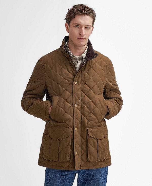 Barbour Lydford Tattersall Quilted Jacket Dark Sand | BABO87363