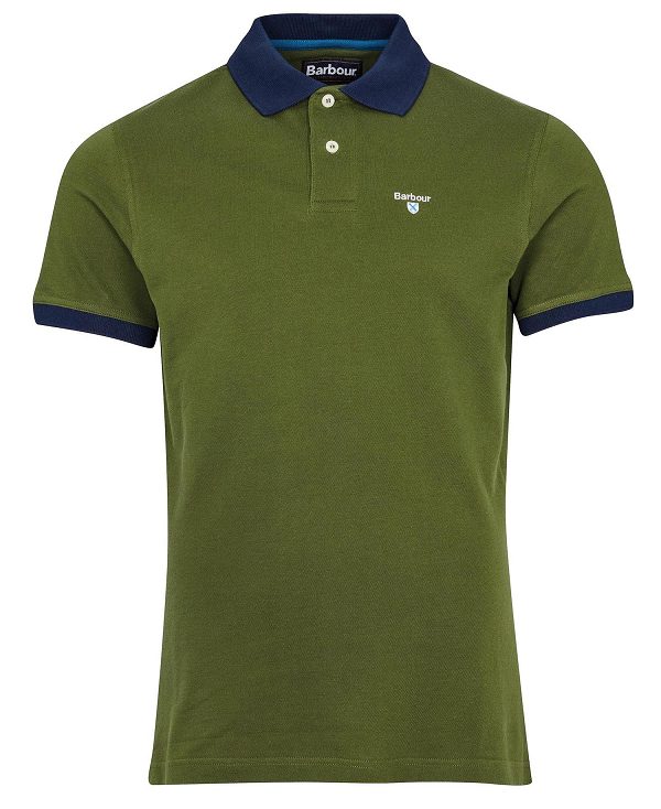 Barbour Lynton Polo Shirt Dusty Mint | BABO88043