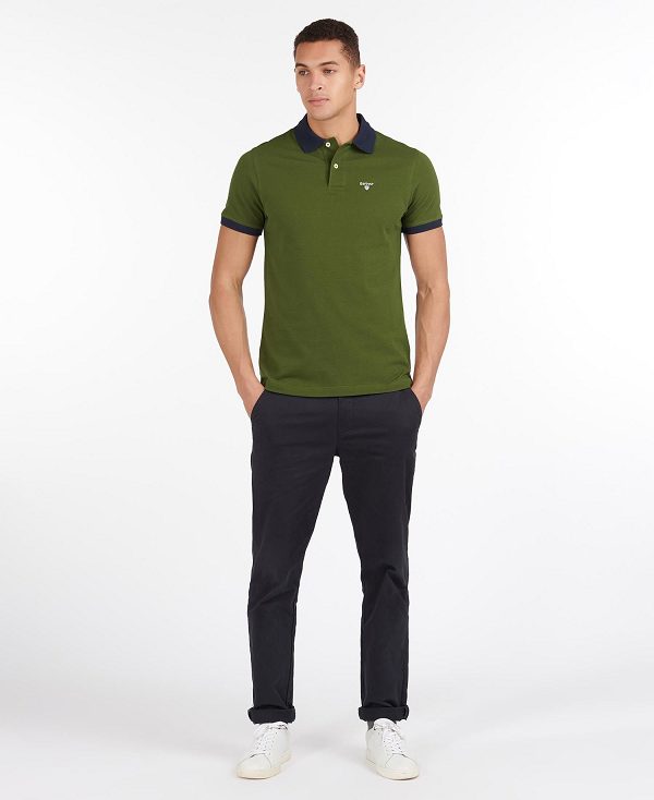 Barbour Lynton Polo Shirt Dusty Mint | BABO88043