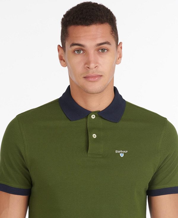 Barbour Lynton Polo Shirt Dusty Mint | BABO88043