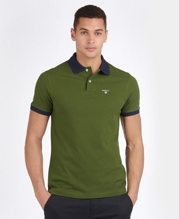 Barbour Lynton Polo Shirt Dusty Mint | BABO88043