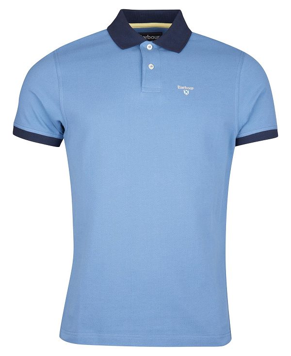 Barbour Lynton Polo Shirt Monaco Blue | BABO88018