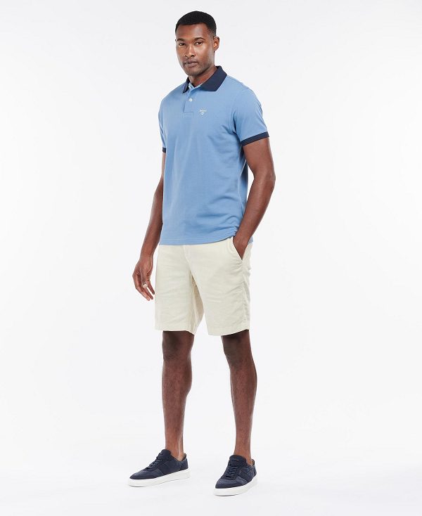 Barbour Lynton Polo Shirt Monaco Blue | BABO88018