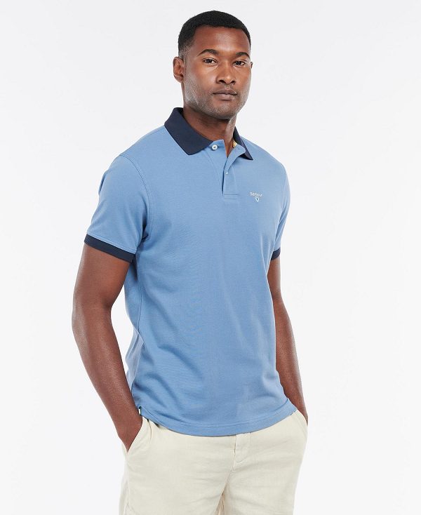 Barbour Lynton Polo Shirt Monaco Blue | BABO88018