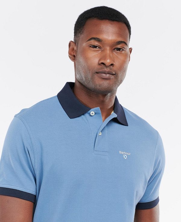 Barbour Lynton Polo Shirt Monaco Blue | BABO88018