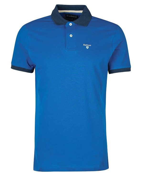 Barbour Lynton Polo Shirt Monaco Blue | BABO88026