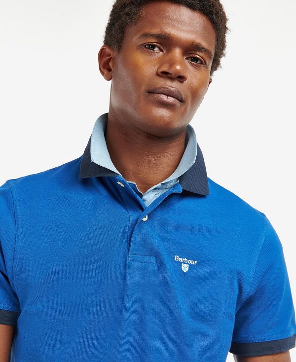 Barbour Lynton Polo Shirt Monaco Blue | BABO88026